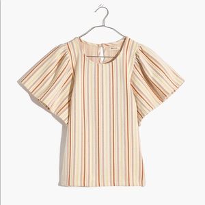 *NEW* Madewell matching set fluffy sleeve top size M and elastic waist bottom